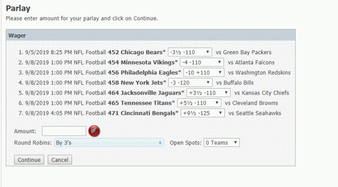 round robin parlay example