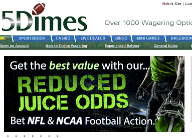 5 dimes reduced juice betting