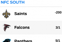 Odds to Win NFC South 2019