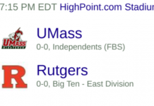 UMASS at Rutgers Week 1 College football Pick
