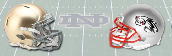 Notre Dame favored by 34.5 over New Mexico Notre Dame favored by 34.5 over New Mexico