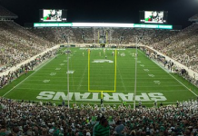spartans favored by 13.5 over arizona state