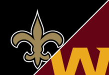 saints at washington football team